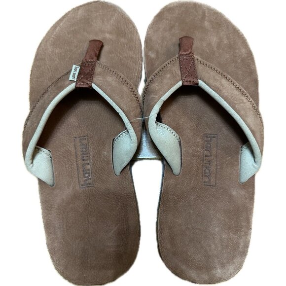 Hari Mari Other - Hari Mari NWOT Men’s Pier Brown Leather Flip Flip Sandals